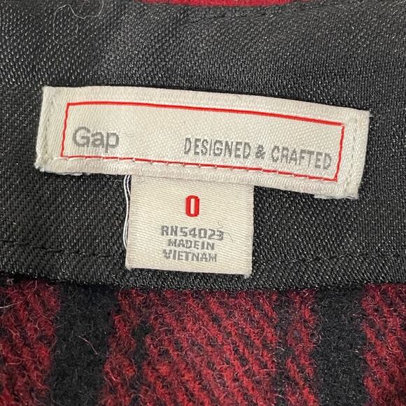 Y2k Gap Red Black Plaid Wool Zipper Mini Skirt Punk Bratz Mall Goth Grunge 0 S - Picture 5 of 7